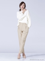 1タックパンツ/ライトベージュ