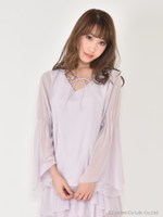 フロントレースアップチュニック/オフホワイト