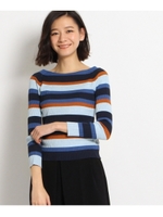 TORRAZZO DONNA マルチボーダーニット/ブルー(392)