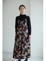 【AZUL by moussy】花柄キャミオールインワン/柄BLK