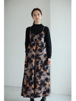 【AZUL by moussy】花柄キャミオールインワン/柄BLK