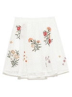 メッシュ刺繍スカパン/OWHT
