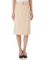 ダブルクロスストレートスカート/ベージュ(040)