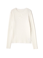 コットンモダールセットアップクルーネックニット/グレー(020)