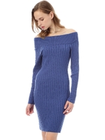 ワイドＲＩＢ　ＯＰオフショルダーニットワンピース/ピンク(090)