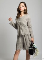 レースキュロットパンツ[DRESS]/グレー