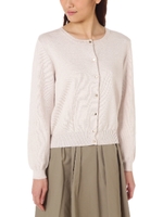 12G総針ニットカーディガン/ベージュ(040)