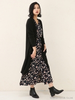 chick VネックロングウォッシャブルニットC/D/PNK