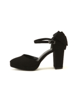 BACK RIBBON PUMPS/ブラック(010)