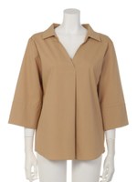 ゆるシャツブラウス(キャメル)/キャメル