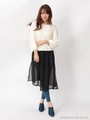 シフォンレースレイヤードスカート/A