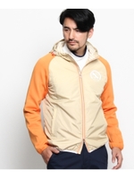 素材ミックスフードパーカー/ベージュ(052)