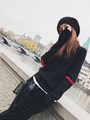 袖ラインドルマンニット/ホワイト