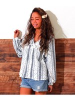 【anap mimpi】タッセル付オリエンタルプリントシャツ/ORG