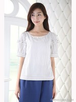 ミニフリル付袖BL/オフ