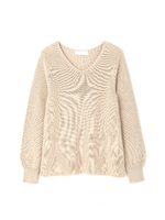 綿混ミドルゲージニット /ベージュ(040)