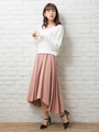 ピーチイレヘム/スカート/クロ