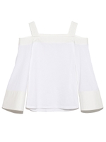 【emmi atelier】オフショルフレアトップス/WHT