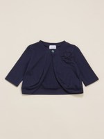 お花モチーフ BABY 7分袖ボレロ/ライトグレ-