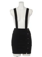 サスペ付き2ウェイサイドカットスカート/ネイビー