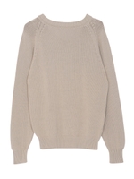 OVER V LACE UP KNIT/BEG