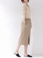 フロントスリットIラインスカート/ベージュ