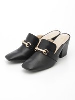 【Omekashi】ビット付きミュール/BLACK