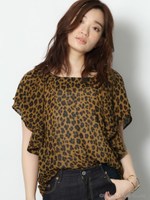 ムジガラフリルフレンチPO/ブラウン