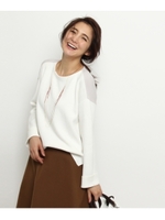 前後差ロールアップニット/ホワイト(401)