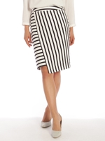 ストライプタイトスカート/ホワイト