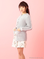 ピュアケーブルチュニックニットパーカー/ベビーピンク