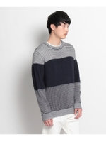 編み変えジャガードニットプルオーバー/オフホワイト(303)