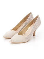 【EVOL】ILIMA ハートカットパンプス/ベージュ