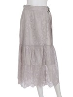 ベルト付レースSK(ライトグレー)/ライトグレー