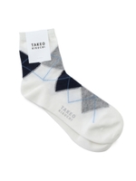 アーガイルアンクルソックス/ホワイト(501)