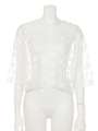 [GREED]FLORET EMBROIDERY Blouse(6分袖)/WHITE