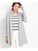 [L]〔洗える〕ソフトダンボールトッパーカーディガン/グレー(012)