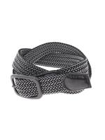 【AZUL by moussy】BLKバックルゴムメッシュベルト/BLK