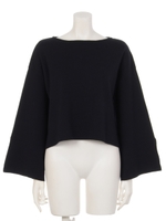 【Omekashi】ミラノリブショートプルオーバー/NVY