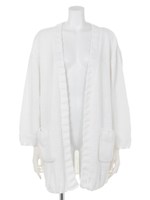 【mystic】モールヤーンカーデ/オフホワイト