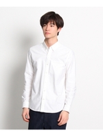 オックスボタンダウンシャツ/ホワイト(001)