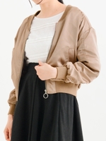 サテンブルゾン/ネイビー