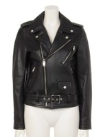 LAMB LEATHER W-RIDERS JACKET/ブラック