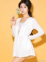 CUT SEW FLARE　ROMPERS/WHITE