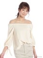 オフショルダー2WAYブラウス/ベージュ