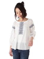 エンブロイダリーオフショルブラウス/ホワイト(031)
