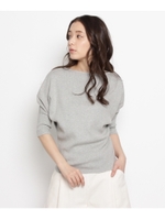 ボートネックドルマンニットプルオーバー/アイボリー(004)