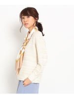 MIXボーダー編みニットプルオーバー/ホワイト(002)