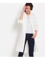 [L]〔洗える〕フラップポケットシャツワンピース/サンドベージュ (053)