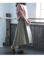 Coz×Dickies for nano・universe/別注イレヘムフレアスカート/ブラック